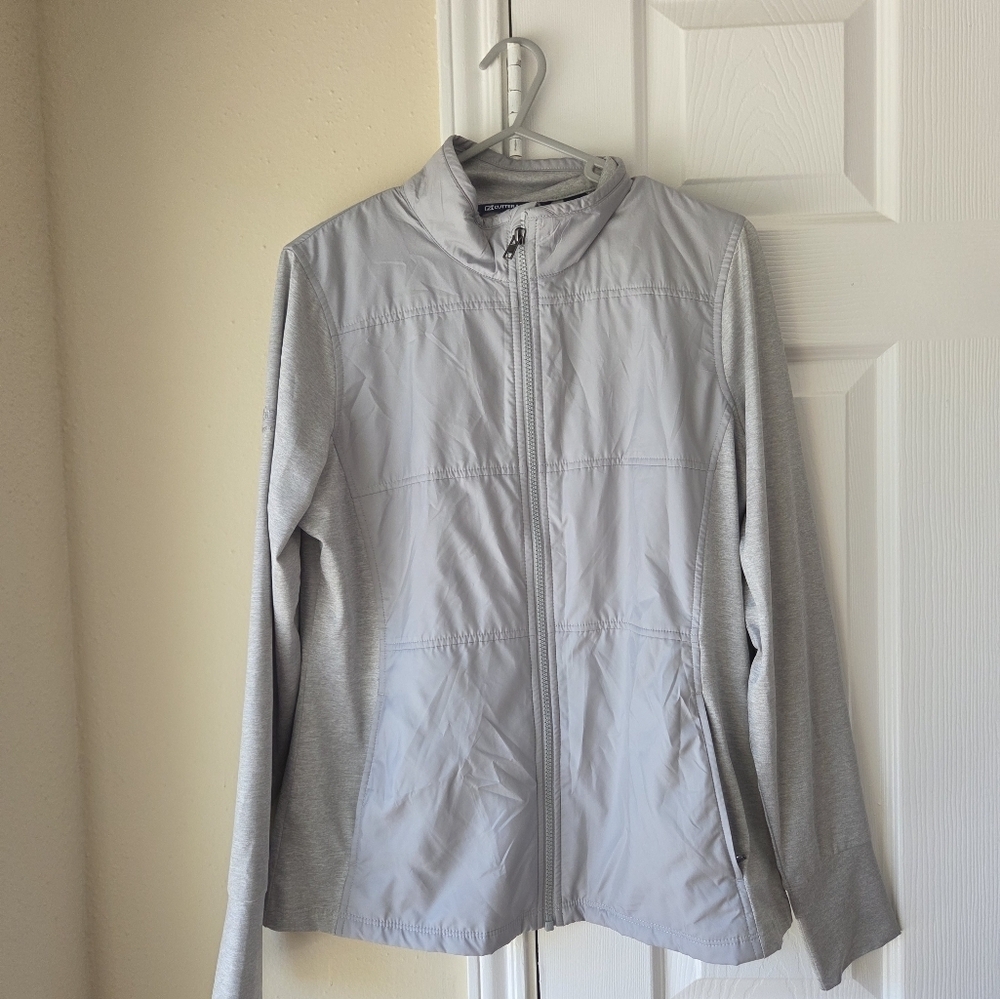Cutter & Buck Women's Jacket L Windbreaker Stealth Hybrid Quilted Zip $130 - Picture 9 of 9